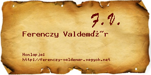 Ferenczy Valdemár névjegykártya